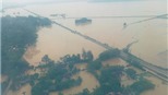   Hình ảnh lũ lụt tại Hà Tĩnh nhìn từ trực thăng
