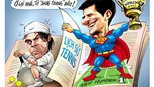 Biếm họa: "Siêu nhân" Djokovic bay sang trang sử mới