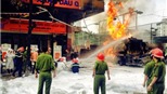   CHÙM ẢNH: Hiện trường vụ cháy tại cây xăng gần viện 108 Hà Nội