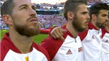Pique nói gì về vụ 'giơ ngón tay thối' về phía Ramos trong lúc hát quốc ca?