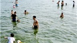 Nguy hiểm rình rập ở 'bãi tắm' Hồ Tây