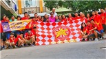 CĐV Việt Nam 'nhuộm đỏ' Chang Arena trước trận cầu Việt Nam vs Thái Lan