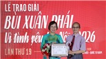 Trao Giải thưởng Bùi Xuân Phái - Vì tình yêu Hà Nội lần 19 - 2026: "Trở lại trái tim mình" để làm nên tầm vóc cho Hà Nội