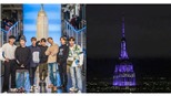 Tòa Empire State - biểu tượng của New York cũng phải đổi màu vì BTS! 