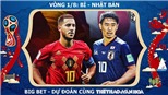 Chọn kèo và trực tiếp Bỉ vs Nhật Bản (1h00 ngày 3/7), vòng 1/8 World Cup 2018