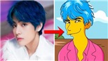 V BTS yêu cầu ARMY trổ tài, vẽ theo kiểu The Simpsons