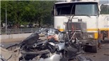 Hà Nội: Xe container gây tại nạn chết người khiến cao tốc Pháp Vân tắc nghẽn