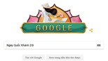 Google thay logo chào mừng Ngày Quốc khánh với áo dài, nón lá, hoa sen