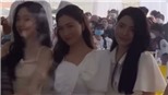 Bạn gái Quang Hải bắt được hoa cưới, dành tặng Hoà Minzy
