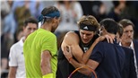 Zverev bỏ cuộc bằng xe lăn, Nadal vào chung kết Roland Garros